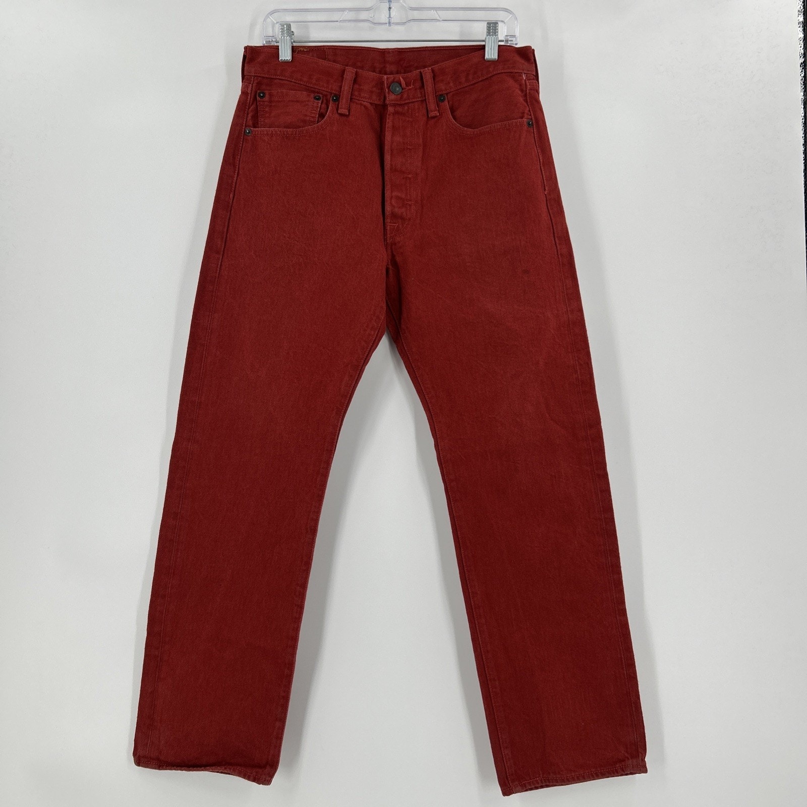 Vintage Levis 501xx Jeans Mens 32x32 (Fits 31x28) Red Denim Mexico Y2k